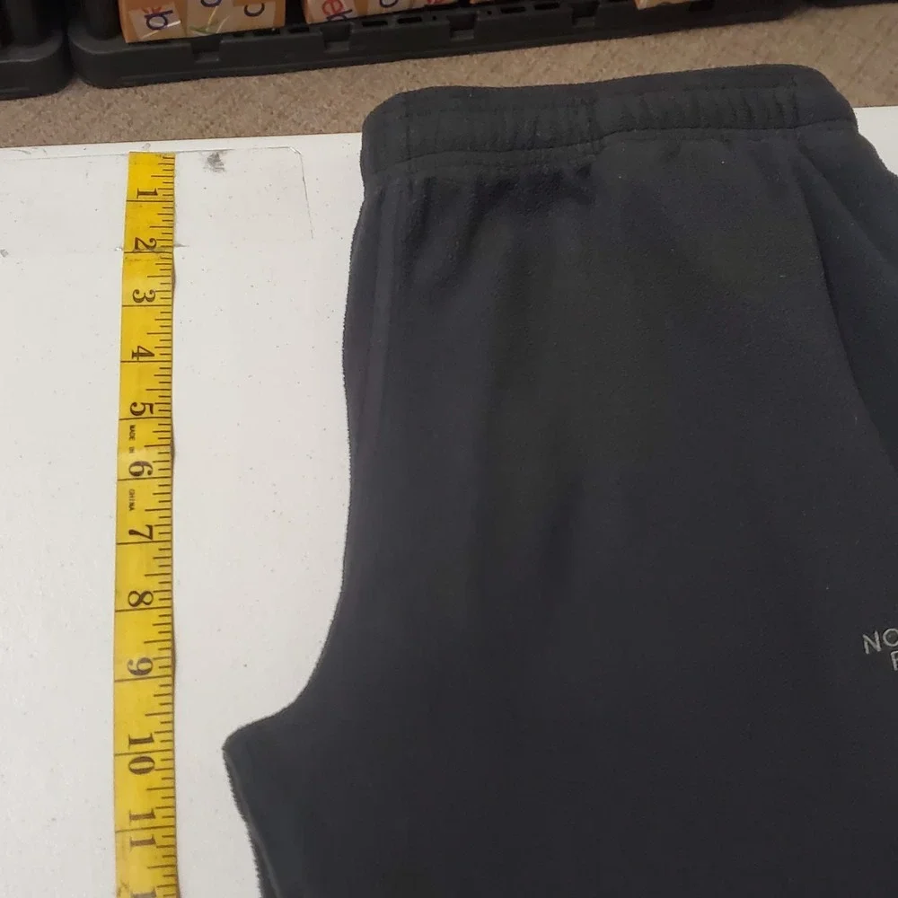 North Face Mens Polartec Fleece Pull On Straight Leg Sweat Pants Size M Black